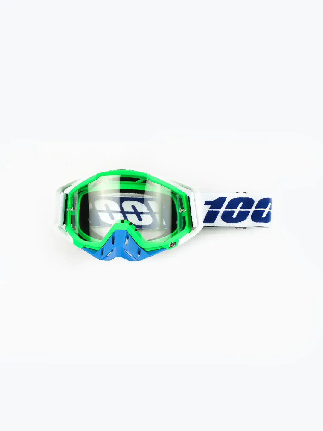 100% Goggles Green White Plain Tint