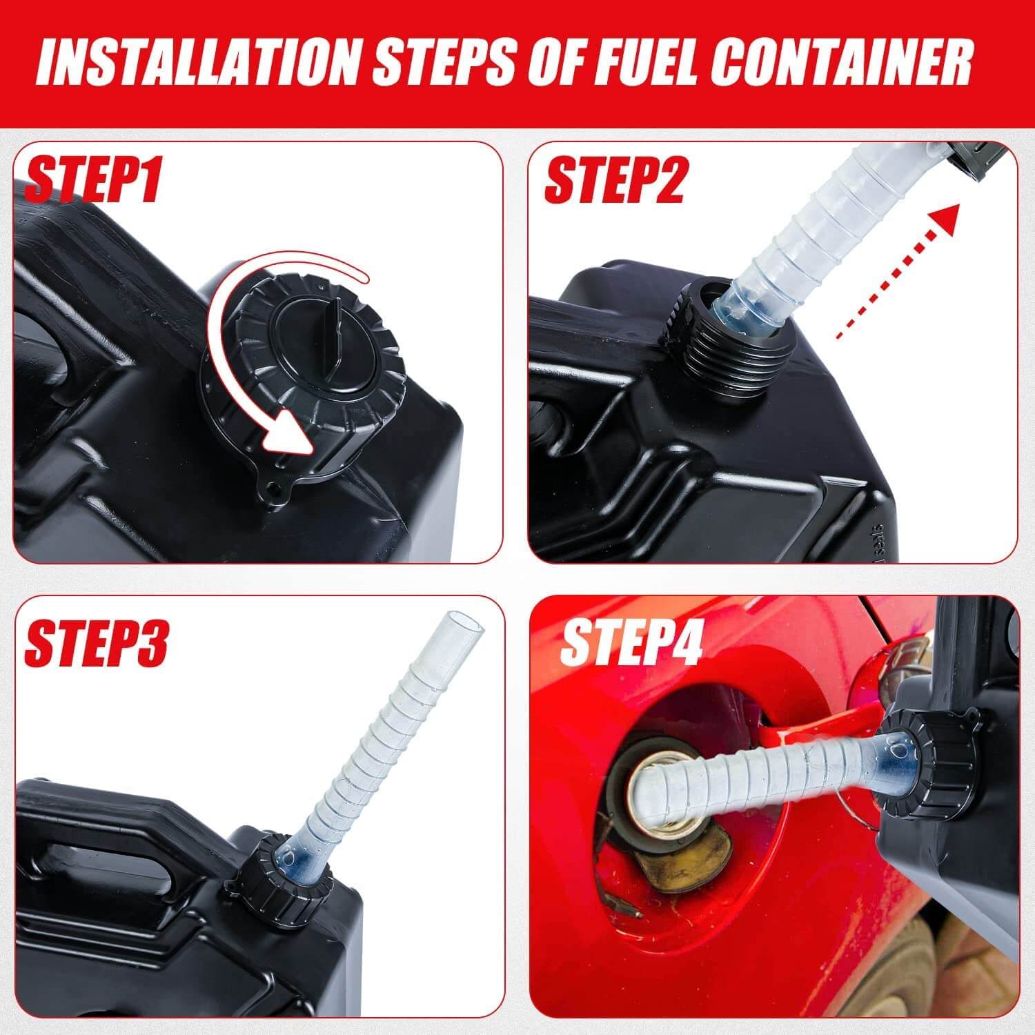 Jerrycan With Key Locking Fittings For Motorcycle, Cars (5LTR) Black in Bangalore