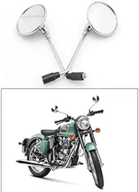 Autobird Universal Bullet Bike Rear View Mirrors chrome in Bangalore