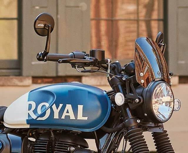 Stylish bar end round shape mirrors for Royal Enfield in Bangalore