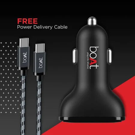 Boat Dual QC Port Rapid Car Charger 18W and Micro USB Cable 