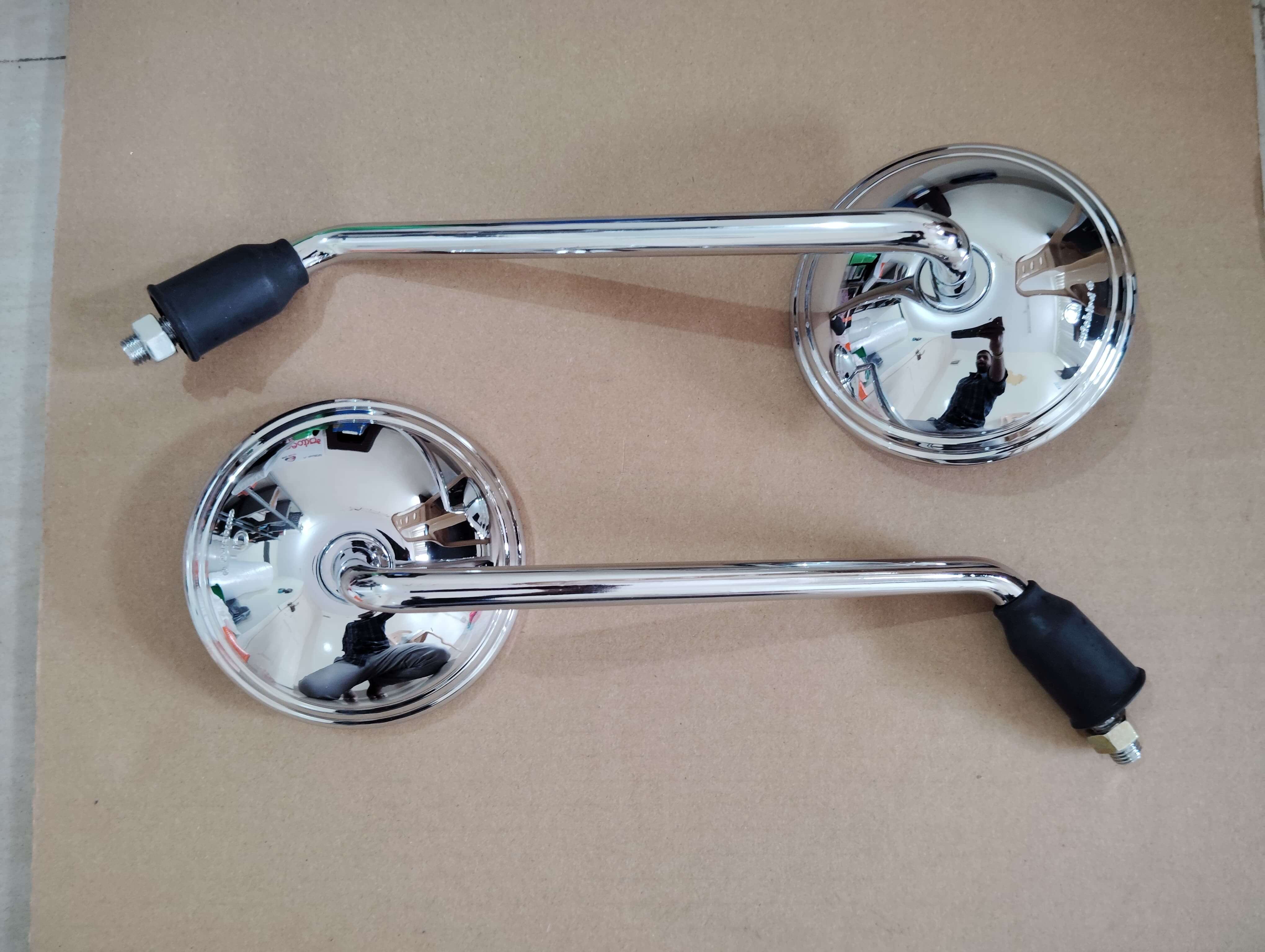 Buy Long Rod Rear View Mirror For Royal Enfield, Bajaj, Suzuki, Jawa,Yamaha All Bikes in Bangalore
