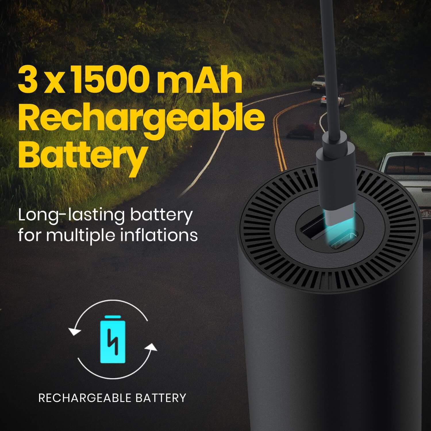 Buy Portronics Vayu 5 tyre inflator for motorcycles in Bangalore