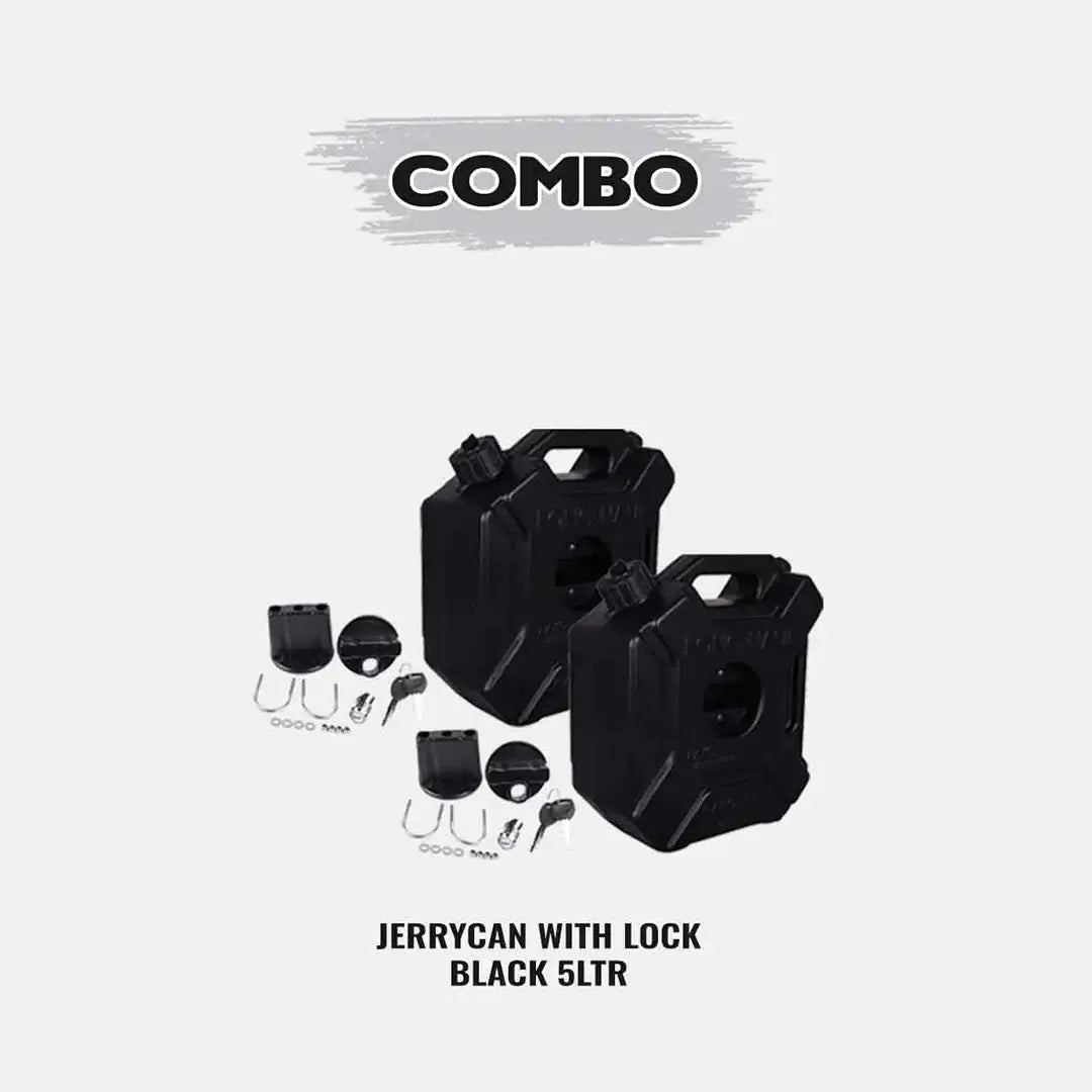 Jerrycan With Key Locking Fittings For Motorcycle, Cars (5LTR) Black in Bangalore