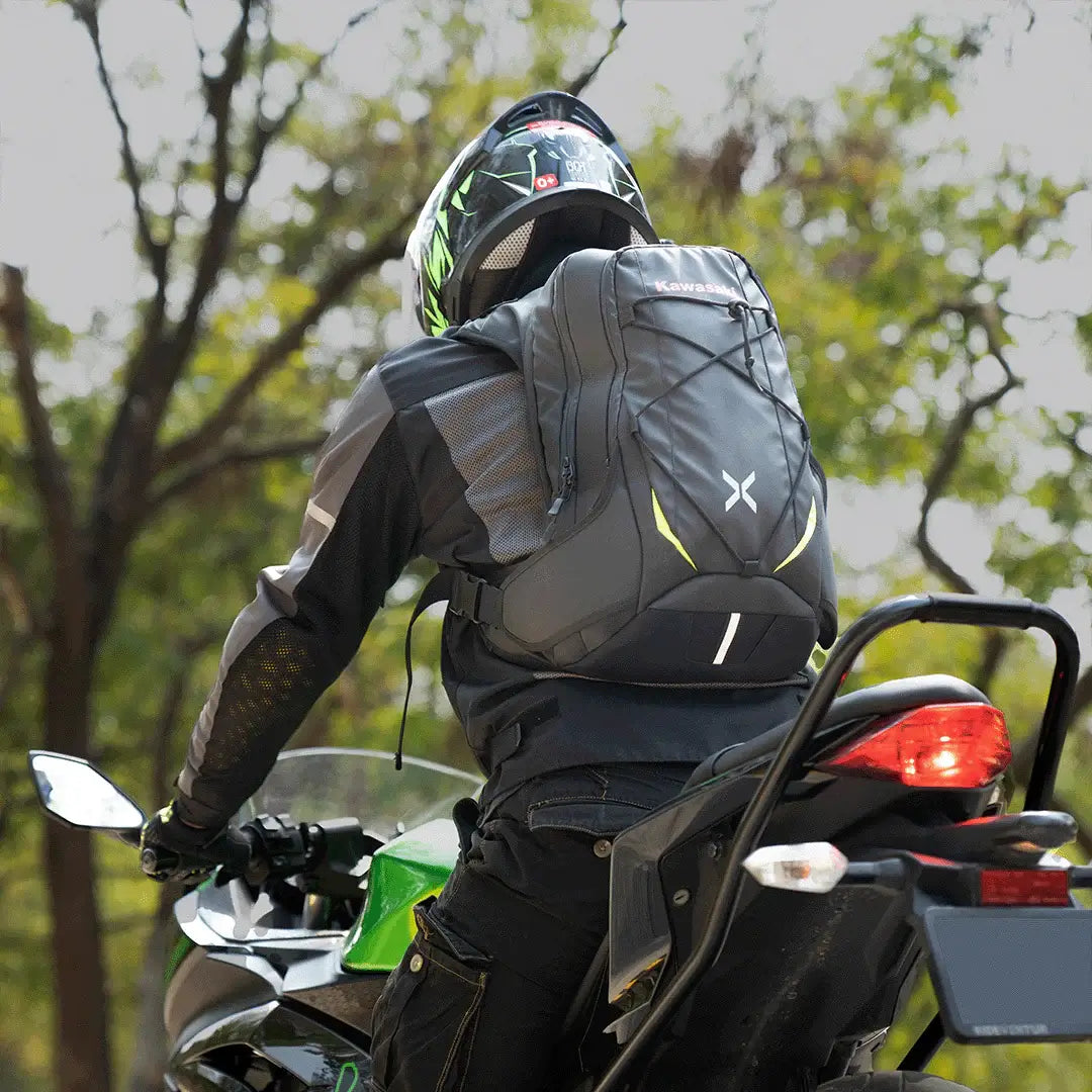 Best Carbonado X24 Kawasaki edition green backpack for long rides in Bangalore