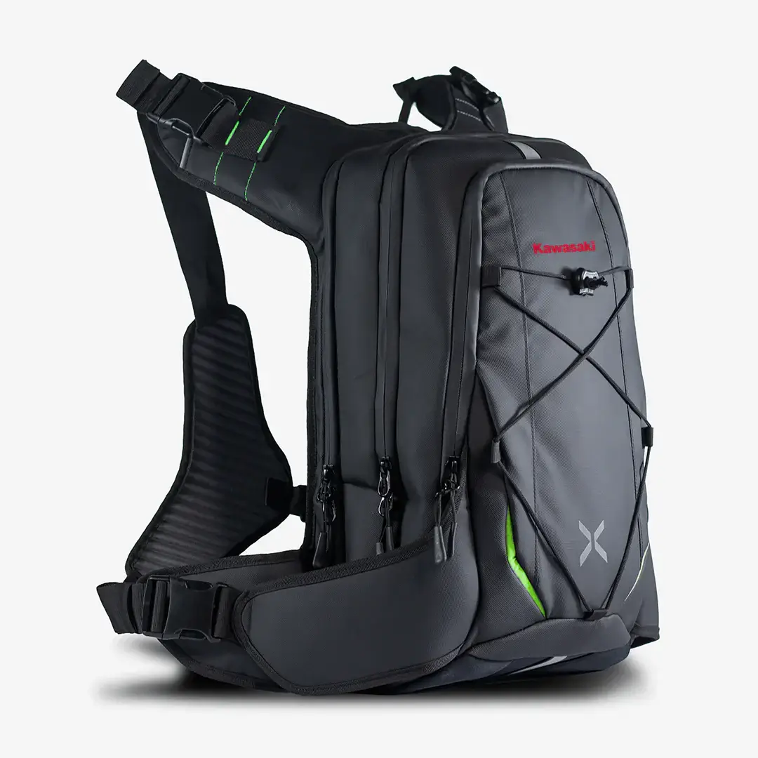 Buy Carbonado X24 green Kawasaki backpack for bikers in Bangalore