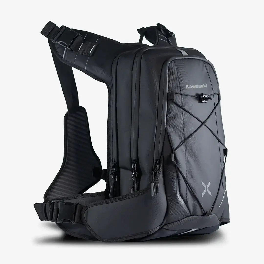 Buy Carbonado X24 grey Kawasaki backpack for bikers in Bangalore