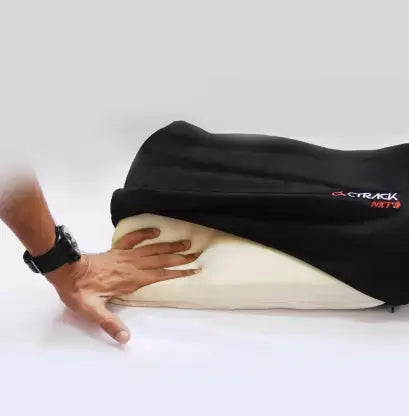 Ctrack Nxt black velvet pillow cushion for enhanced driving comfort in Bangalore