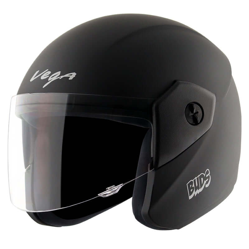 Vega Junior Buds Open Face Helmet (Black)