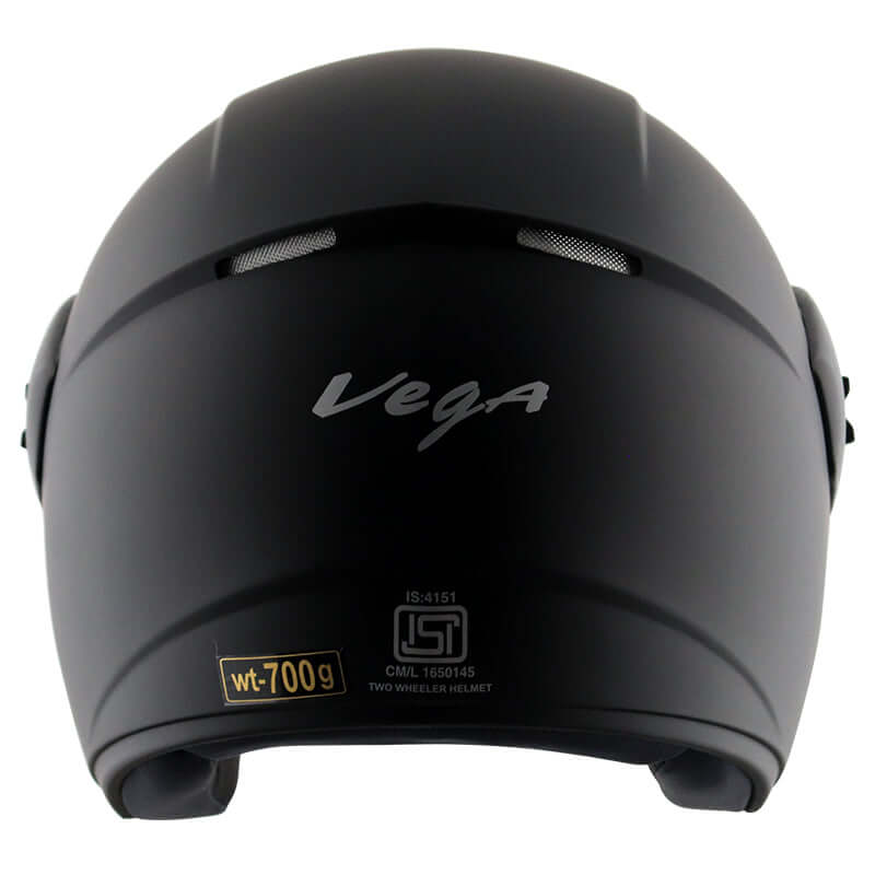 Vega Junior Buds Open Face Helmet (Black)