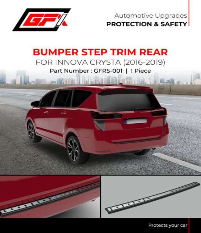 Premium GFX Bumper Step Trim Rear for Toyota Innova Crysta (2016+) - Automatic & Manual Models