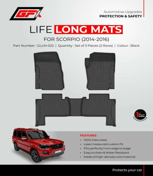 GFX Life Long Floor Mats For Mahindra Scorpio (2014 onwards) in Bangalore