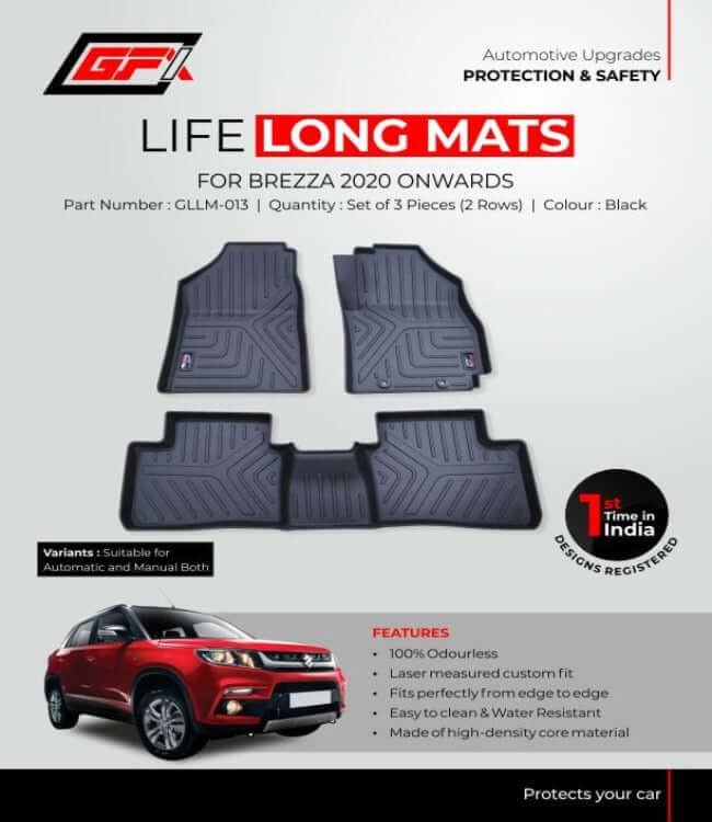 GFX Maruti Suzuki Brezza 2016-2022 Life Long TPV Mats in Bangalore