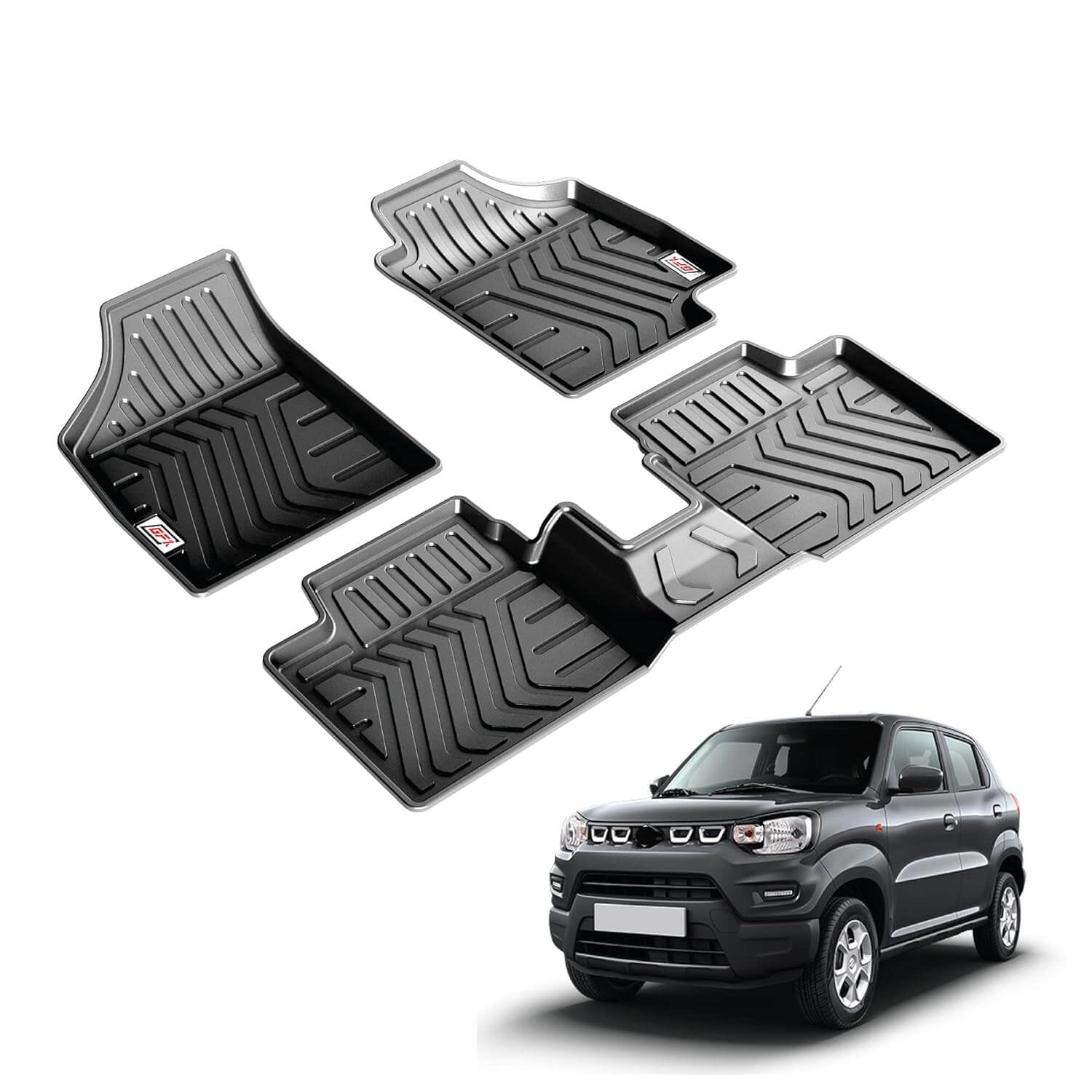 GFX Life Long Floor Mats For Maruti Suzuki S-Presso (2019 onwards) 