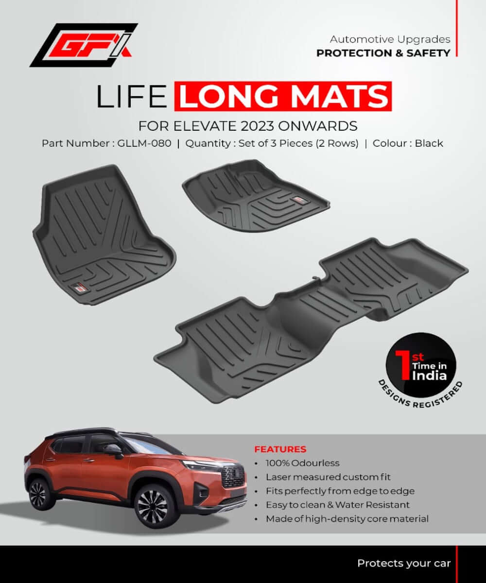 Buy GFX Honda Elevate 2023 onwards premium life long floor mats in Bangalore