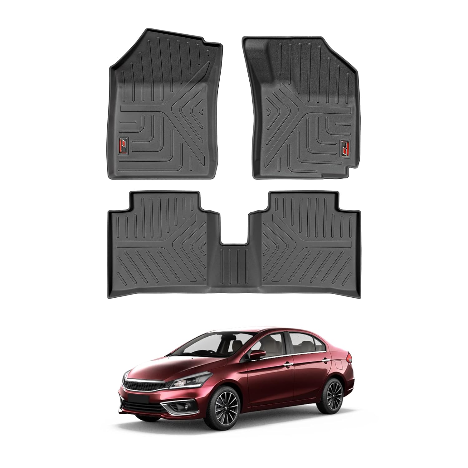 Buy GFX Maruti Suzuki Ciaz 2014 Onwards Custom Fit LifeLong TPV Mats in Bangalore