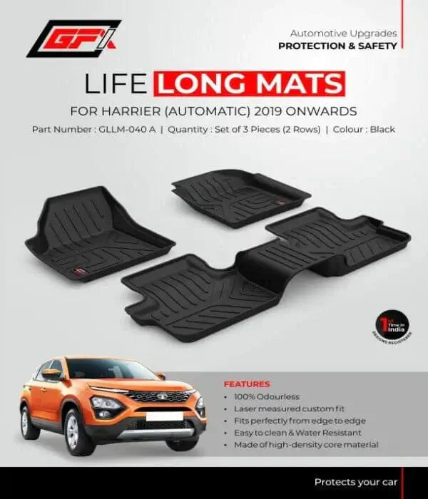 GFX Premium Life Long Floor Mats For Tata Harrier (2019 Onwards)