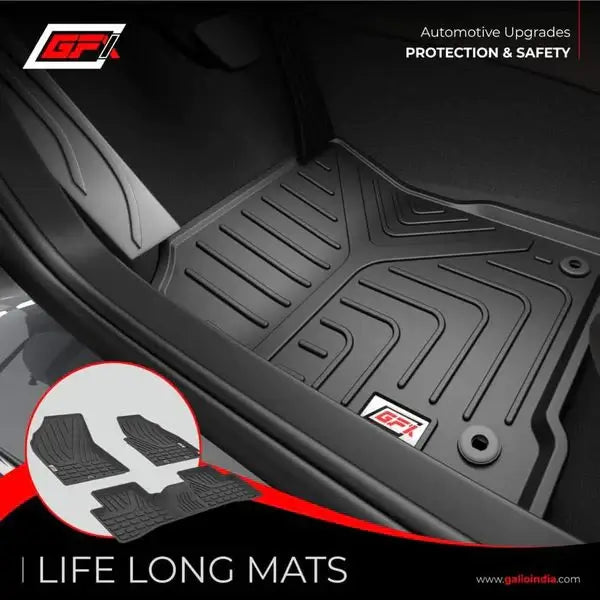 GFX Premium Life Long Floor Mats For Tata Punch (2021 Onwards)(Set of 3 Pcs.)