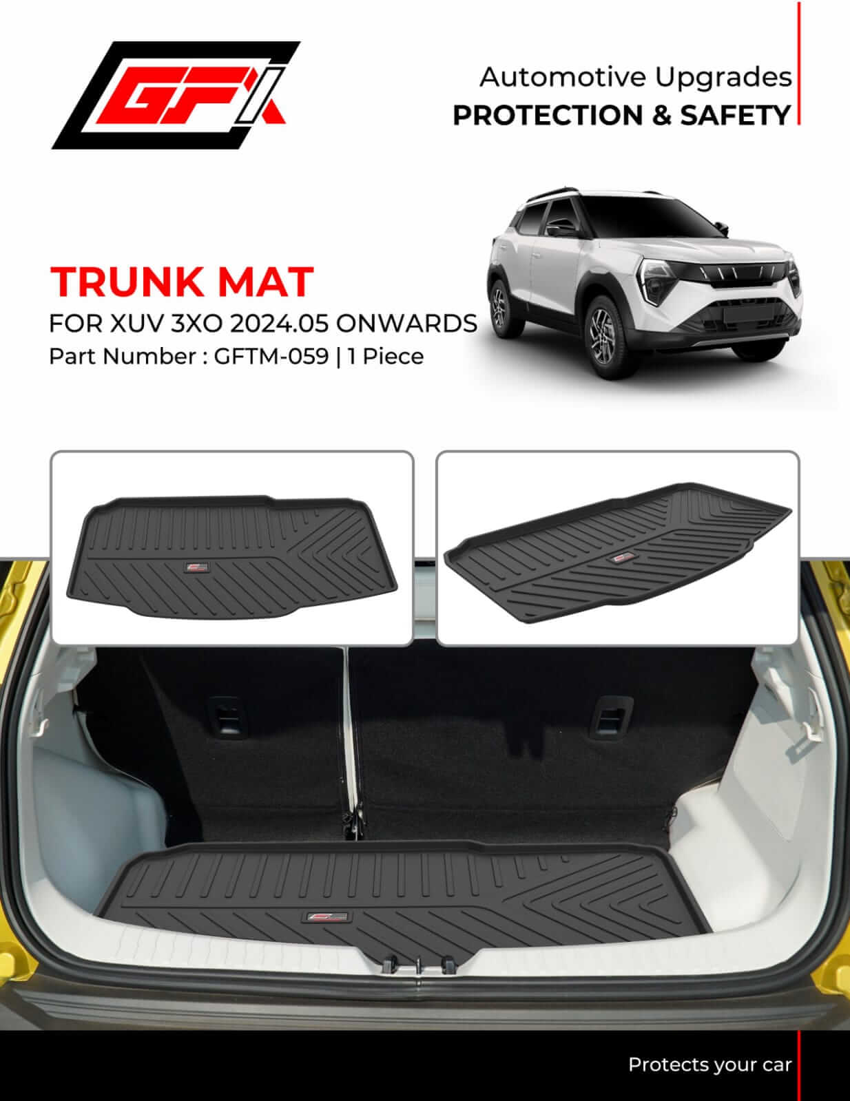 Buy GFX boot mat for Mahindra XUV 3X0 (2024 onwards) in Bangalore
