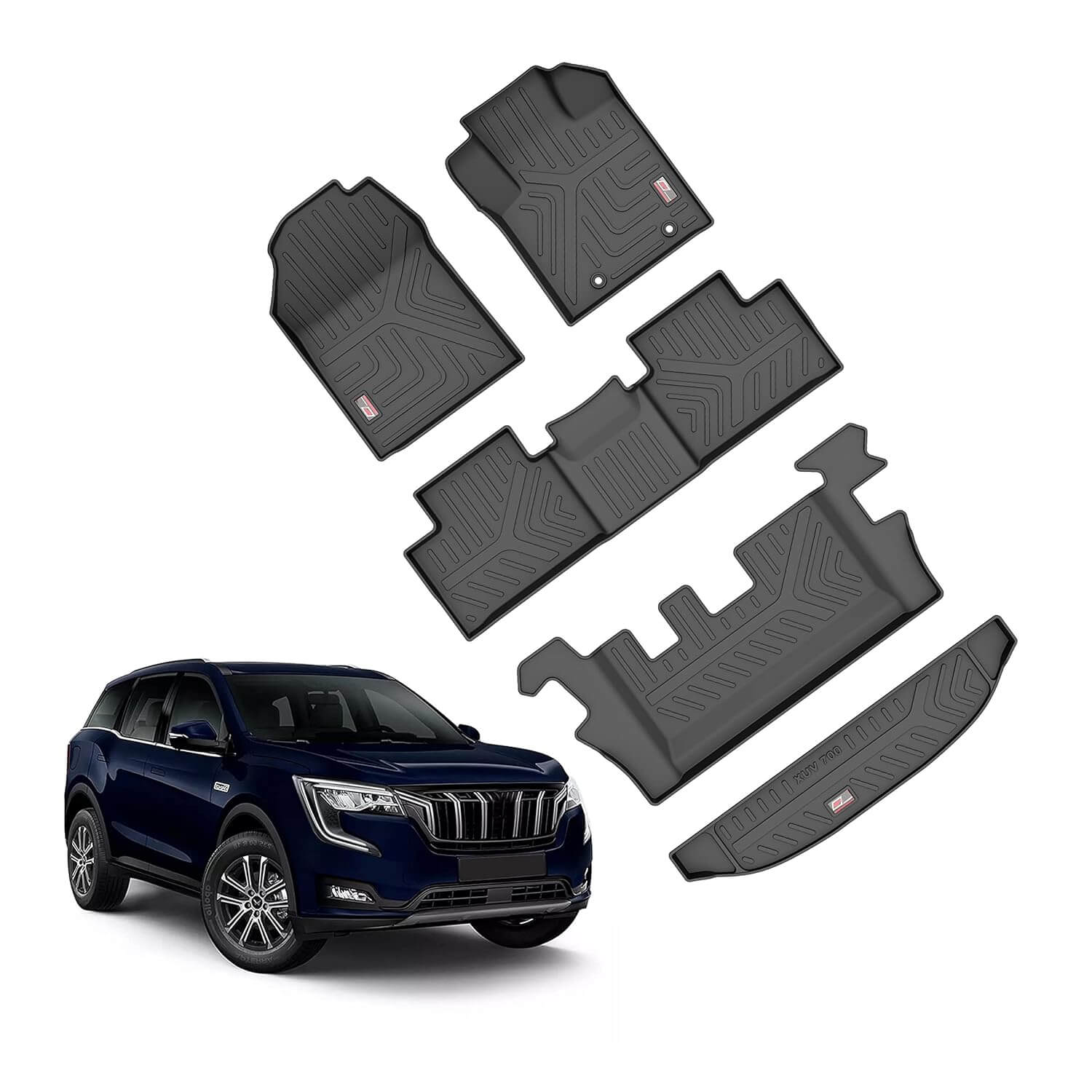 Buy GFX Custom Fit Life Long Floor Mats with Trunk Mat For Mahindra XUV 700 2021 Onwards - 7 Seater in Bangalore
