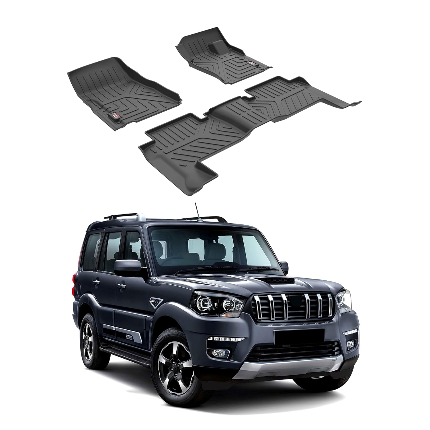 Buy GFX Mahindra Scorpio Classic 2022 Onwards All Weather LifeLong TPV Mats in Bangalore