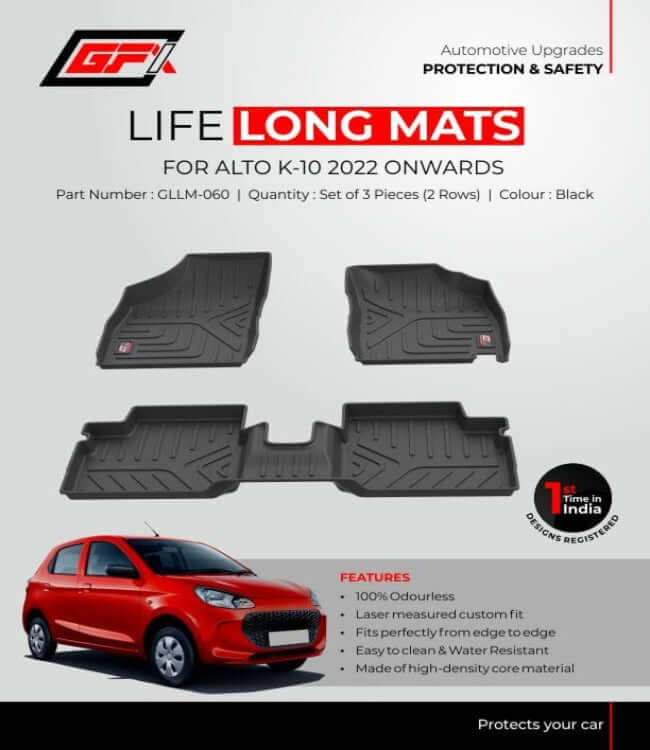 Buy GFX Maruti Suzuki Alto K10 2022 Onwards Life Long Floor Mats in Bangalore