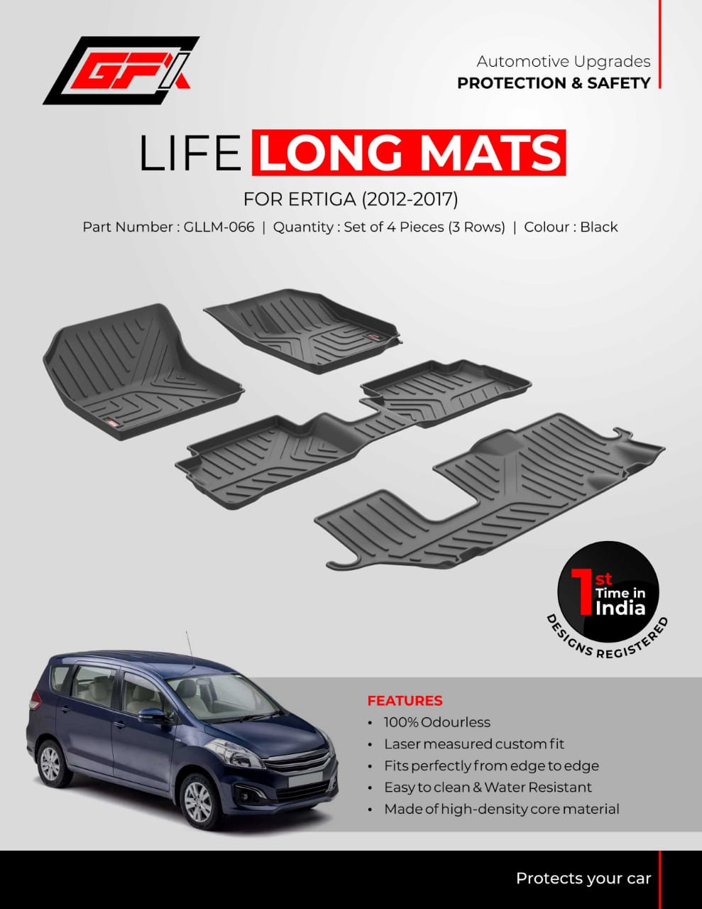 GFX Maruti Suzuki Ertiga (2012 Onwards) Life Long mats in Bangalore