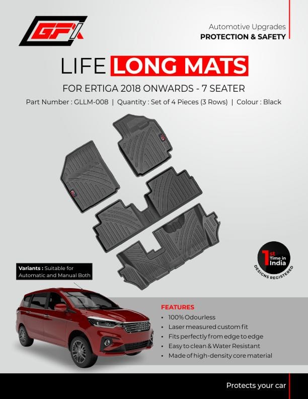 GFX Maruti Suzuki Ertiga (2012 Onwards) Life Long mats in Bangalore