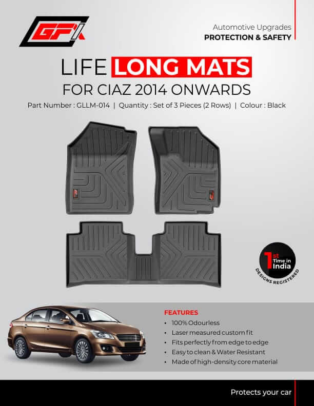 Buy GFX premium floor mats for Maruti Suzuki Ciaz (2014 onwards) in Bangalore