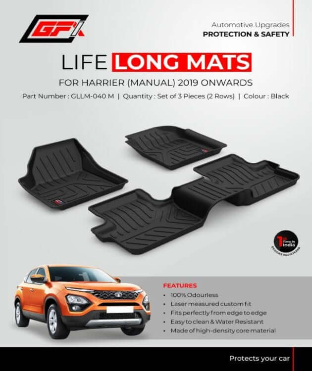 GFX TaTa Harrier 2019 Onwards Custom Fit All Weather Life Long Mats in Bangalore