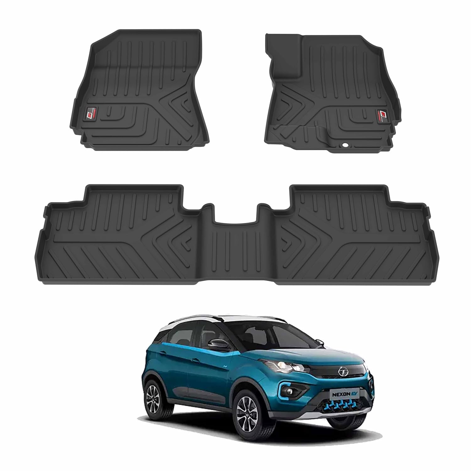 Buy GFX Tata Nexon EV MAX 2022 Onwards Custom Fit Life Long Floor TPV Mats in Bangalore