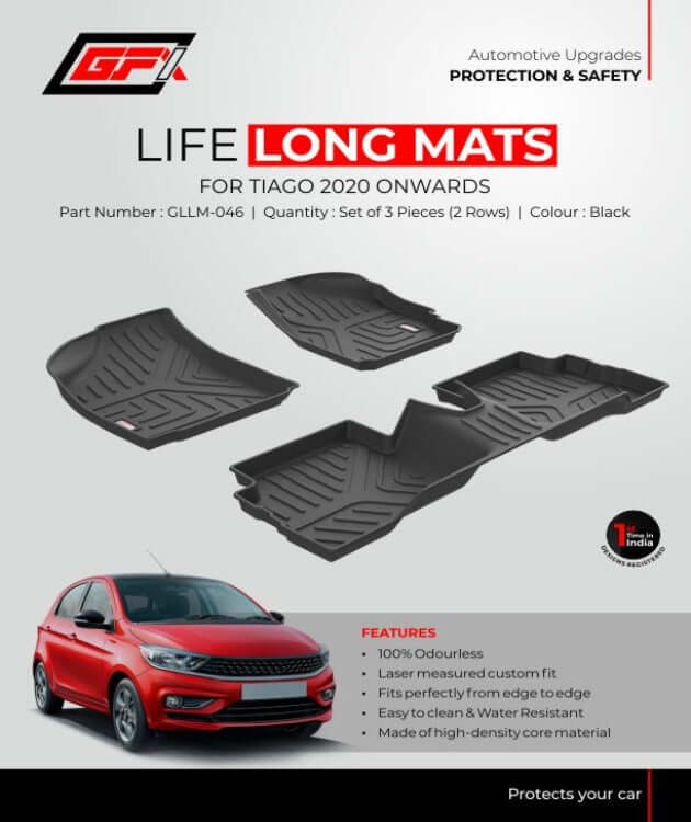 GFX Tata Tiago 2016 Onwards  Life Long TPV Mats in Bangalore