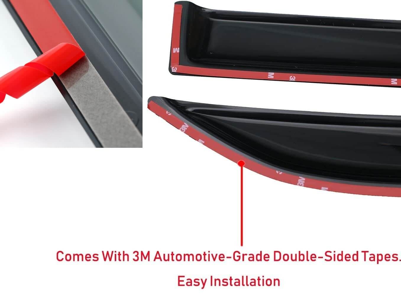 Galio Car Door Wind Visor For Maruti Suzuki Ertiga (2012 To 2023)(Set of 6 pcs.)