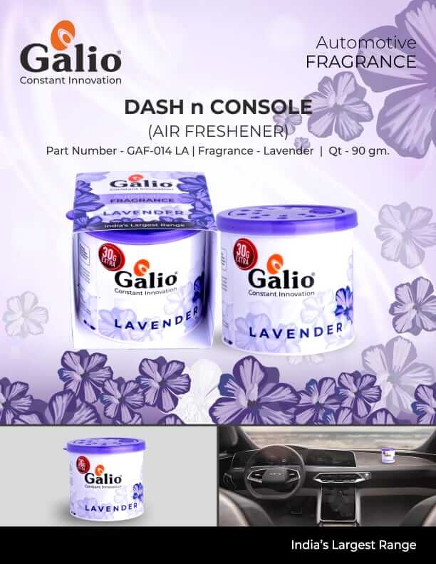 Galio Air Freshener For Car, Home and Office (Lavender, 120g)