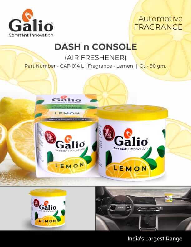 Galio Car Air Freshener/Perfume (Lemon, 120g)