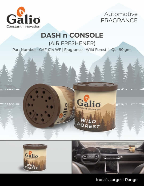 Galio Car Air Freshener Perfume (Wild Forest, 120g)