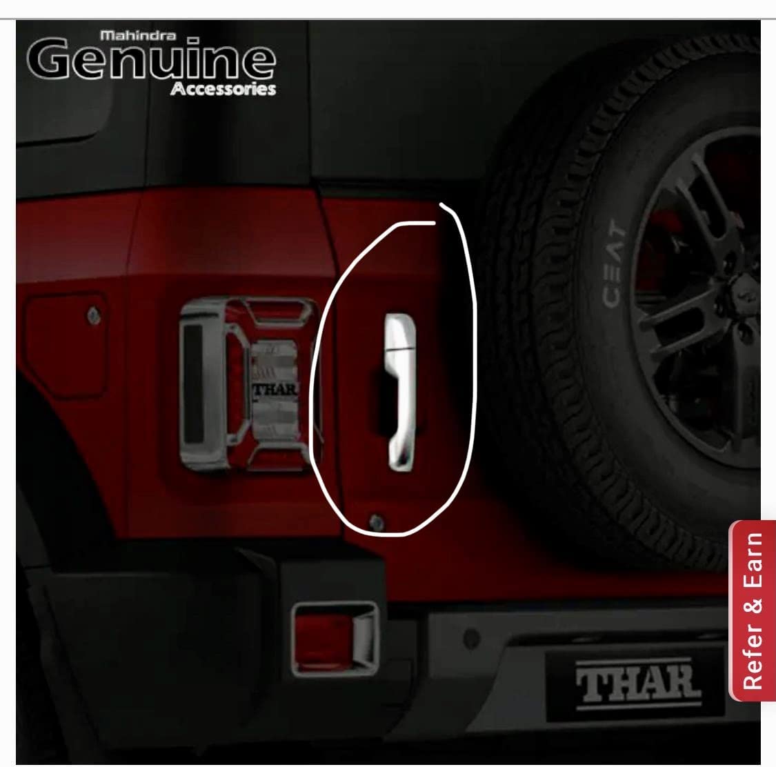 Mahindra Thar 2021 onwards door handle cover in Bangalore