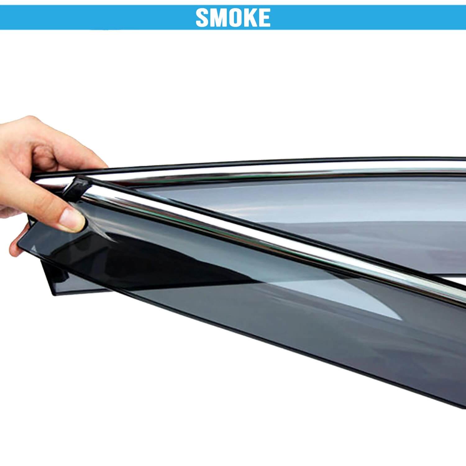 Galio Car Door Visor With Silver Line For Tata Altroz (2020 Onwards) 