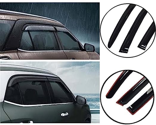 Galio Car Door Wind Visor Compatible For Honda Civic (Set of 4 Pcs.)