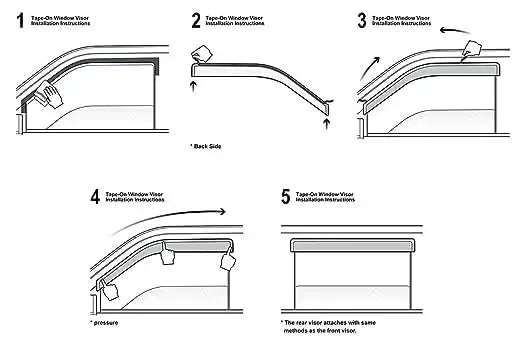 Galio Car Door Wind Visor For Fiat Punto (Set of 4 Pcs.)