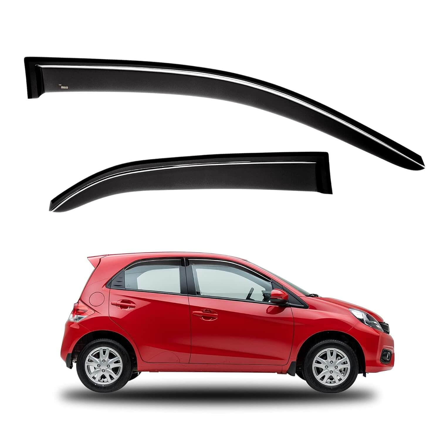 Galio Car Door Wind Visor For Honda Brio (2013 onwards)(Set of 4 Pcs.)