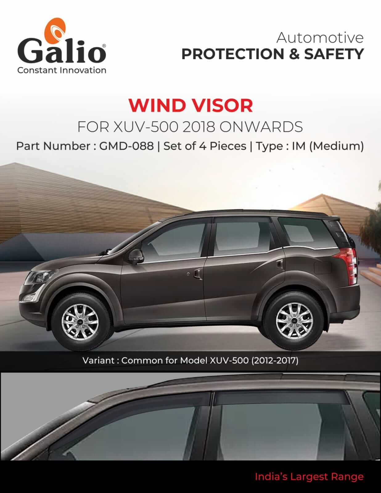 Stylish Galio door wind visor for Mahindra XUV 500 (2012 onwards) in Bangalore