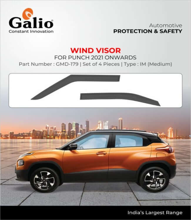 Galio car door wind visor for Tata Punch (2021 onwards, set of 4 pcs) in Bangalore