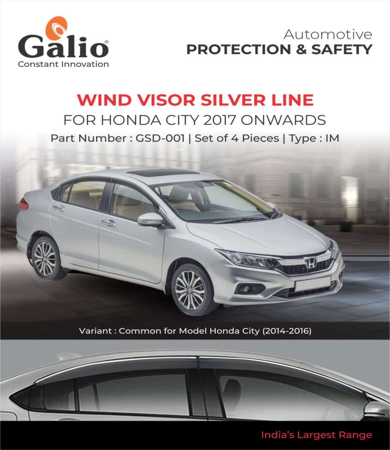 Product Name : WIND VISOR - SILVER LINE