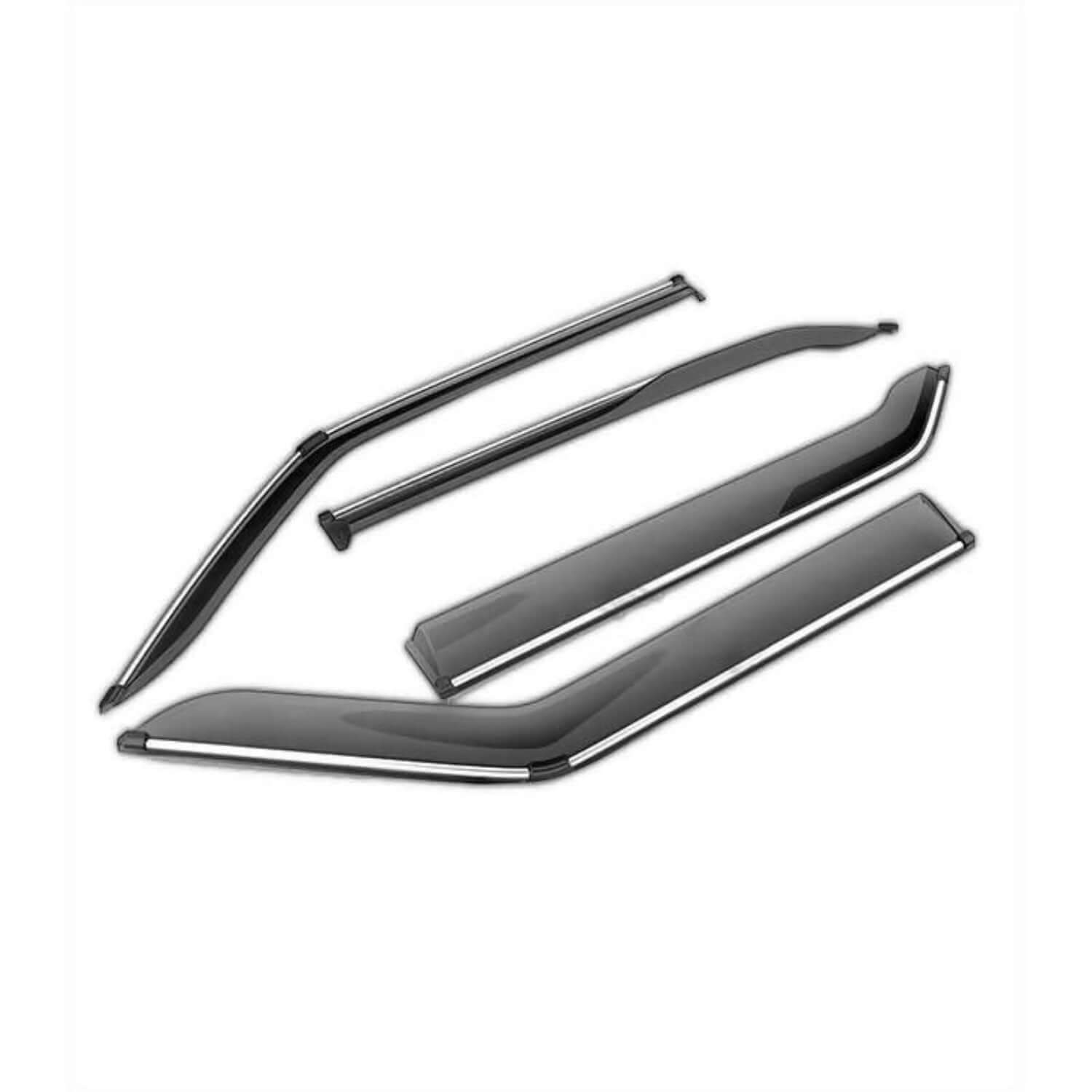 Galio Car Door Wind Visor with Silver Chrome Line for Maruti Suzuki Swift Dzire 