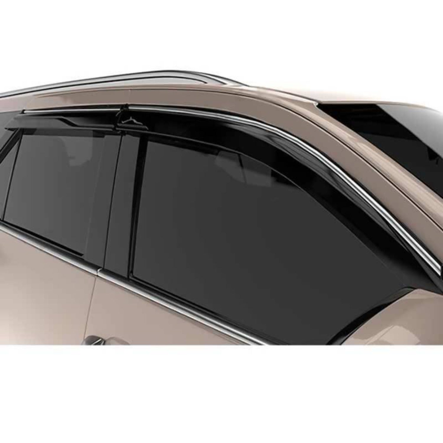 Galio Car Door Wind Visor with Silver Chrome Line for Maruti Suzuki Swift Dzire (2015 onwards)