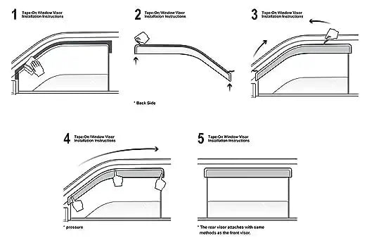 Galio stylish door wind visor with silver line for Tata Punch (2021 onwards, set of 4 pcs) in Bangalore