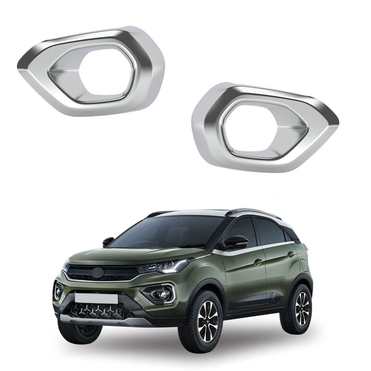 Galio Car Fog Lamp Garnish Cover For Tata Nexon (2020 onwards) (Set of 2 pcs.)