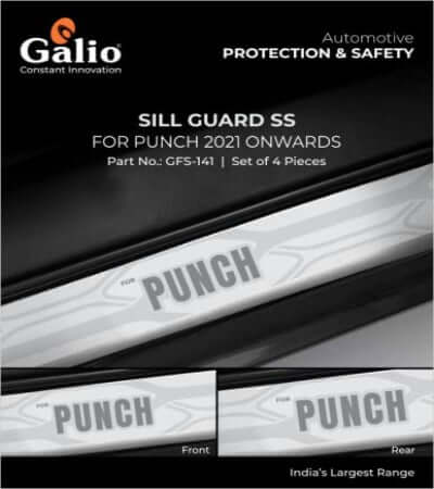 Buy Galio Car Footsteps Sill Guard Stainless Steel Scuff Plate for Tata Punch (2021 Onwards) - Set of 4 Pcs in Bangalore