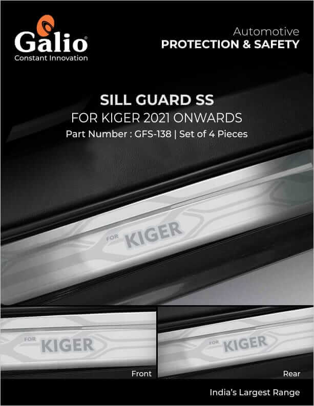 Set of 4 Stainless Steel Footsteps Sill Guards for Renault Kiger 2021 by Galio